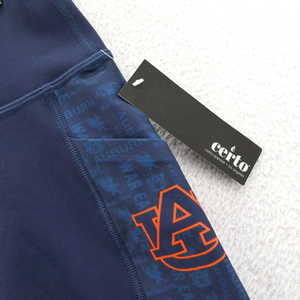 Auburn Tigers Athletic Shorts Womens Small Blue Pockets Certo NCAA Stretch New - Image 4 of 4