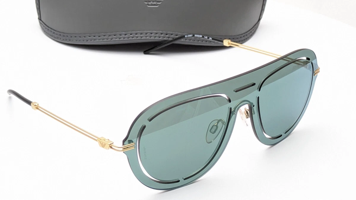 Emporio Armani Silver Mirrored Sunglasses for Men for sale  display picture 1
