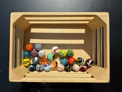 Mega Marble BAG OF 24 - 16mm PLAYER MARBLES Brand New