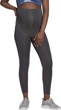 Image of *NEW* - adidas womens Maternity 7/8 Tights Grey/Black Small