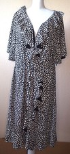 Nasty Gal collection black and white ruffle collar dress size 20/XL