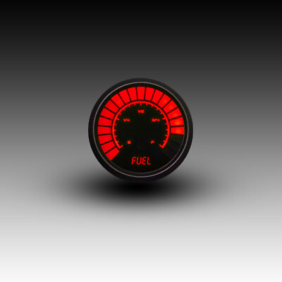 Fuel Gauge 2 1/16'' Bar-Graph Analog Red LEDs Black Bezel Intellitronix B9016R 