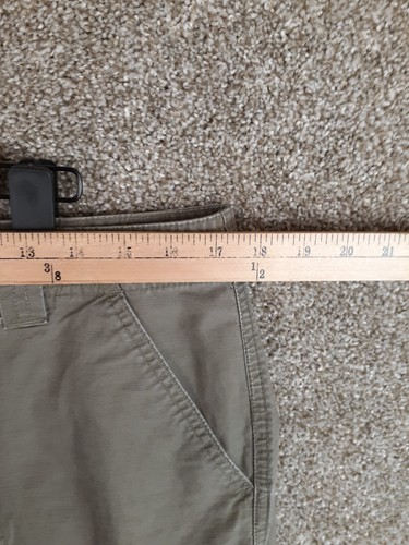 Cabela's Cargo Shorts Womens 12 Green Khaki Mid Rise 9" Inseam Hiking Active - Picture 8 of 11