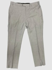 Calvin Klein Men's Gray Wool Extreme Slim Fit Flat Front Pants 36W 30L