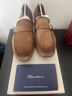 Santoni Brand New Loafers Size 10 Leather