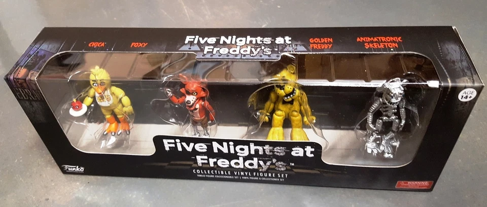 Five Nights at Freddy's paquete de cuatro figuras de vinilo de 2 pulgadas conjunto #1 (NUEVO) EE. UU. Vendedor Foto 4 de 4