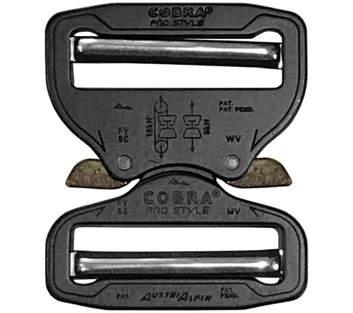 AustriAlpin 50mm Cobra Buckle Quick Release Dual Adjustable No Sew for Duty Belt - Picture 2 of 6