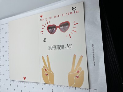 Taylor Swift Birthday Cards  W/ Envelope Blank Inside Your next era