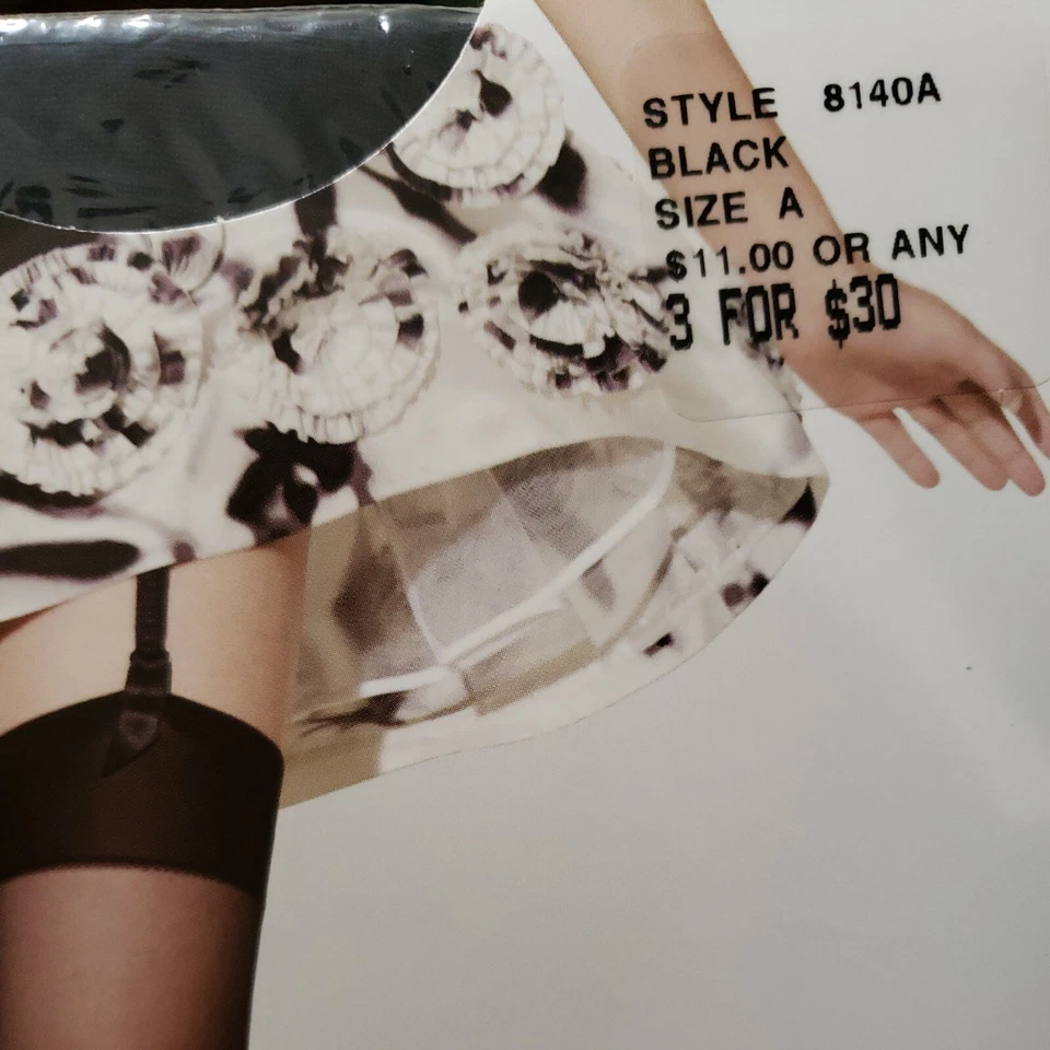 Medias altas hasta el muslo con banda de diamantes NORDSTROM más medias negras talla A transparentes Foto 2 de 4