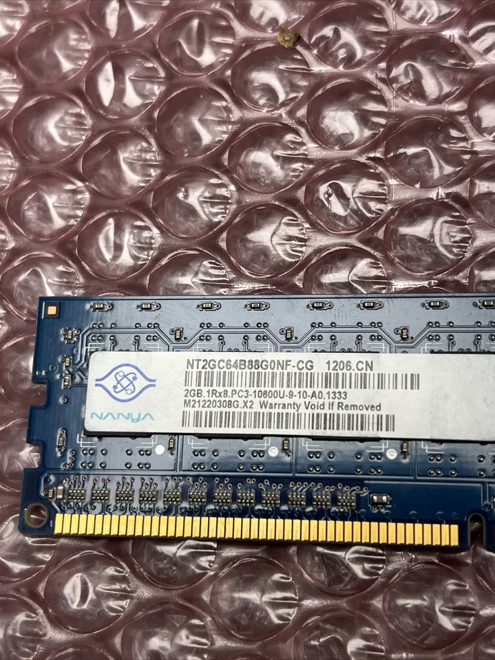 Nanya 2GB DIMM 1333 MHz PC3-10600U DDR3 SDRAM Memory (NT2GC64B88G0NF-CG) - Image 3 of 4