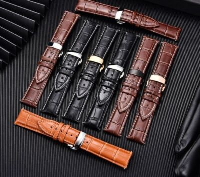 Uhrenarmband Leder Alligator Krokodil Armband Faltschließe Geschenk Business