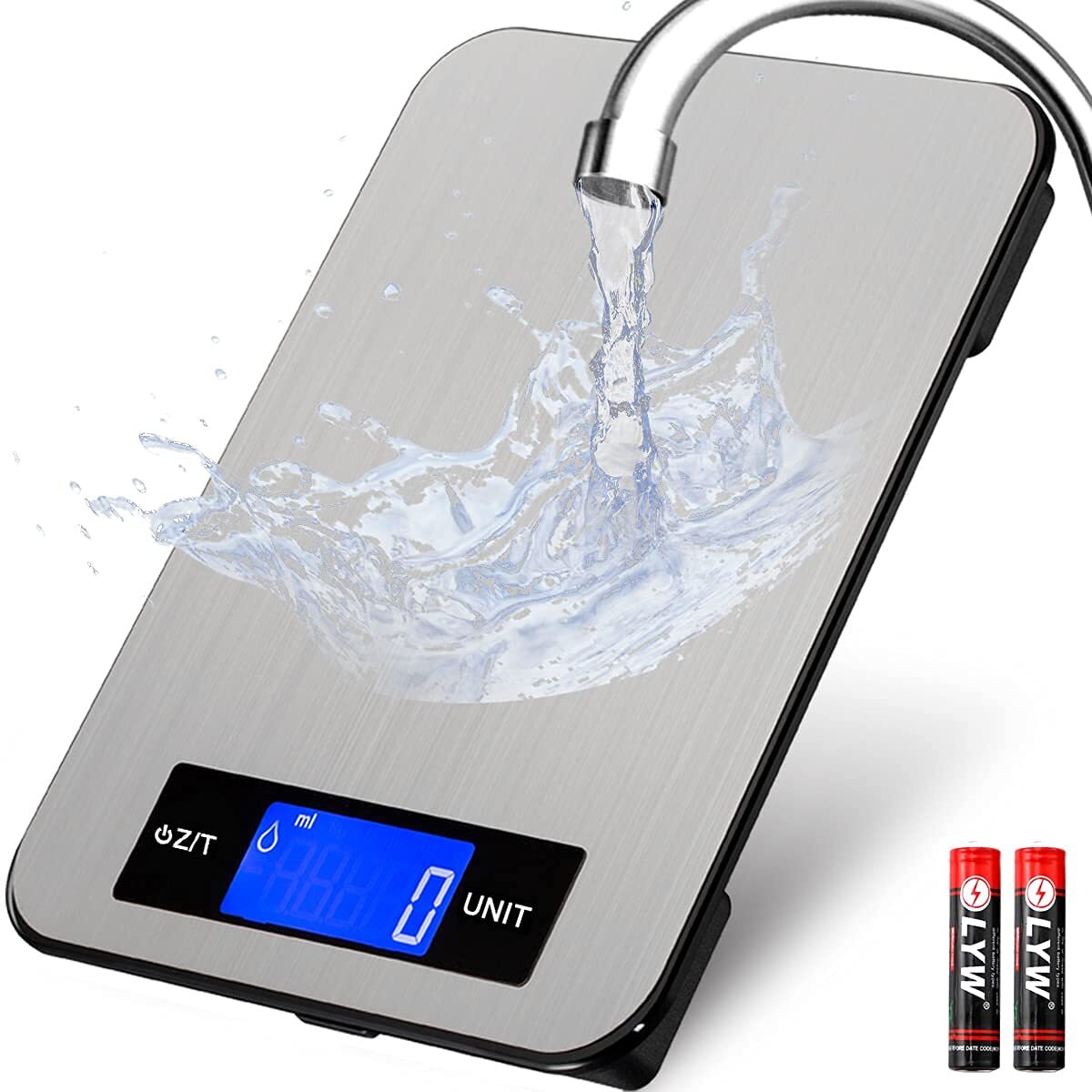 Food Scale,Digital Kitchen Scale Multifunction with Large Panel, waterproo Sc...-image