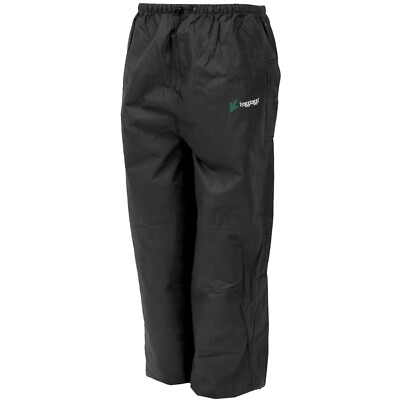 Frogg Toggs Mens Size LG Signature Bull Frogg Pant Black Fish Rain Outdoor