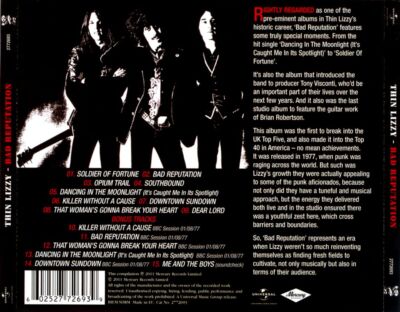 THIN LIZZY BAD REPUTATION [2011 BONUS TRACKS] NEW CD