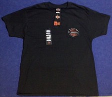 NWT Black Harley Davidson PATRIOT Fairfax Virginia T-Shirt Mens Sz L Pocket