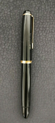 Montblanc 3-44 B Kolbenfüller Füller 585 Gold Feder Vintage Schwarz