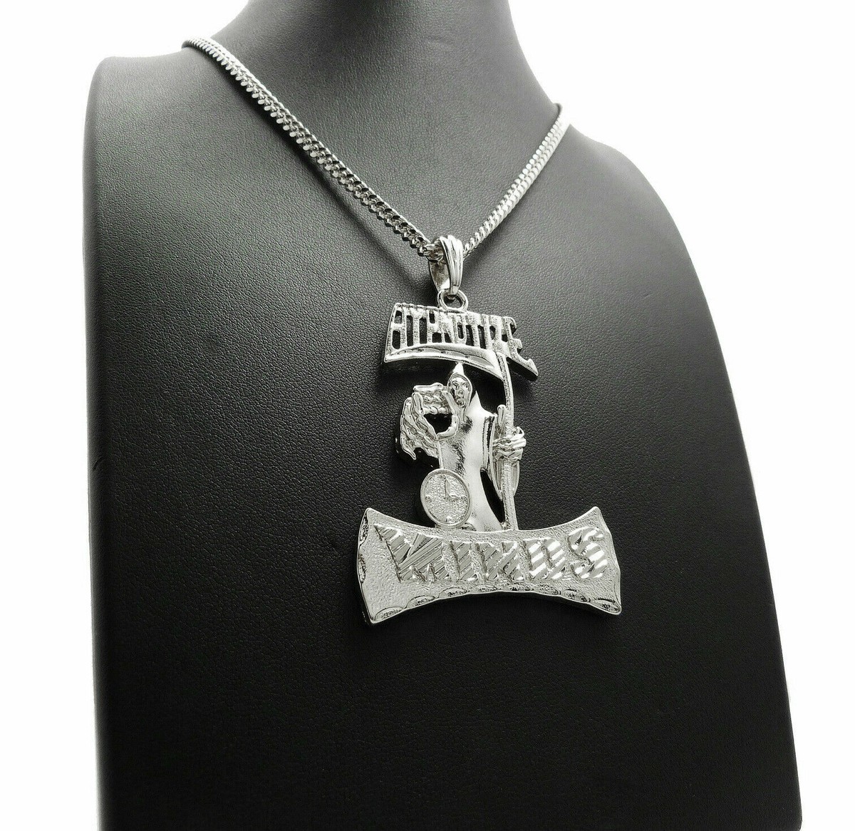 HIP HOP SILVER PT HYPNOTIZE MINDS PENDANT & 3mm 24