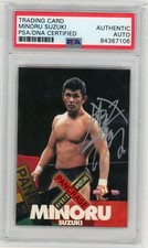 Minoru Suzuki 1998 BBM Pancrase Hybrid Wrestling RC Autograph #P011 PSA/DNA RARE