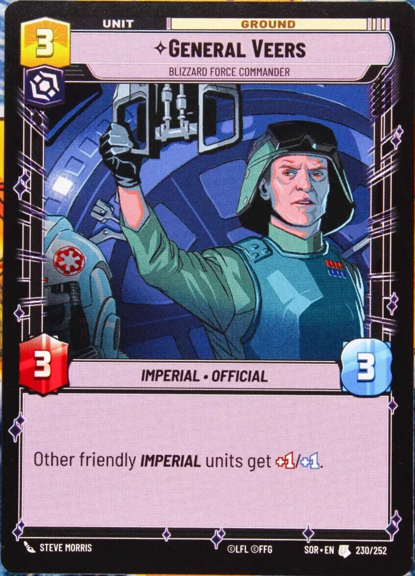 General Veers 230/252 Uncommon Star Wars Unlimited Card
