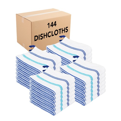 Kitchen Dishcloth Bulk Case of 144, Striped Color Options,13x13, Soft Cotton - 第 28/32 張圖片