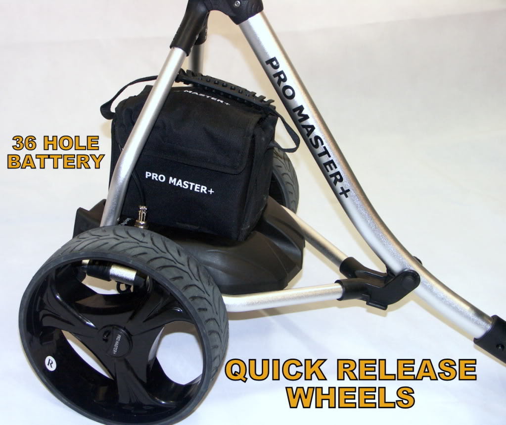 Promaster Plus Deluxe Electric Golf Trolley Digital 36 Hole Battery