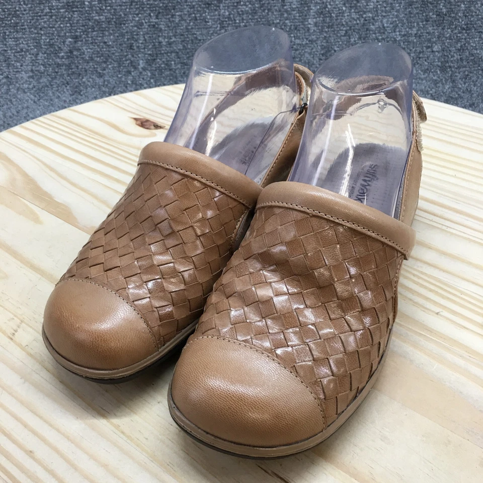 Zapatos Softwalk para mujer 6,5 anchos Salina tejidos con cordones cuero marrón S1365-102 Foto 3 de 4