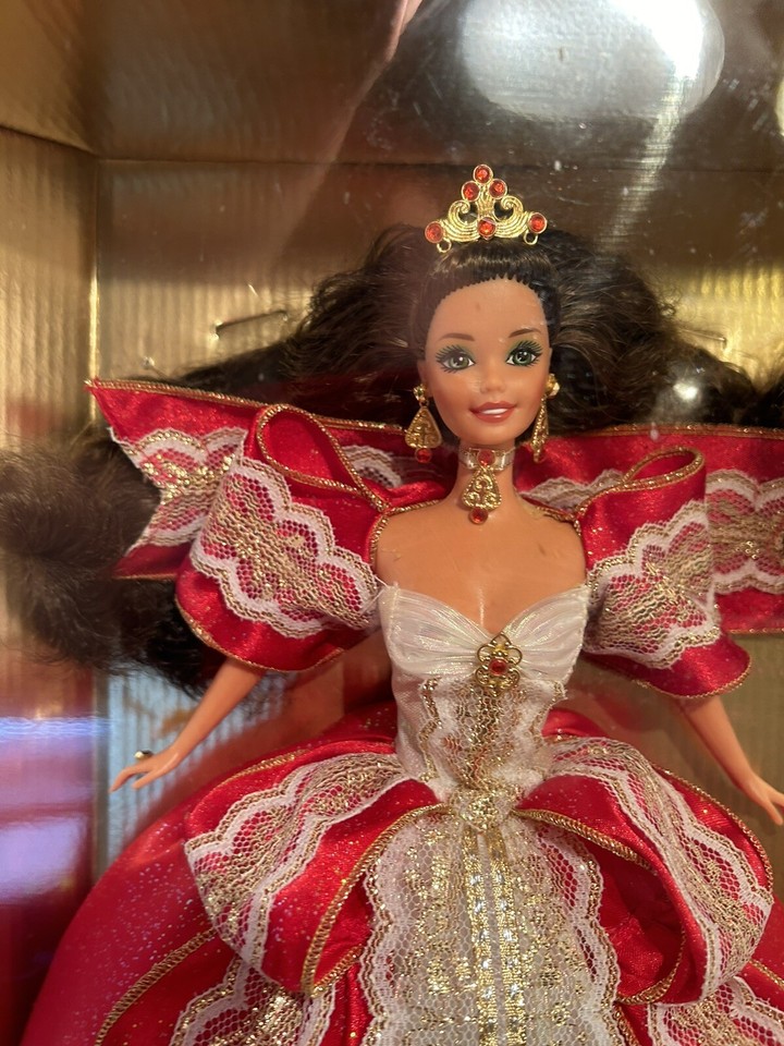 Barbie Happy Holidays 1997 - Erreur D'impression (yeux Verts/boîte Bleus) - RARE