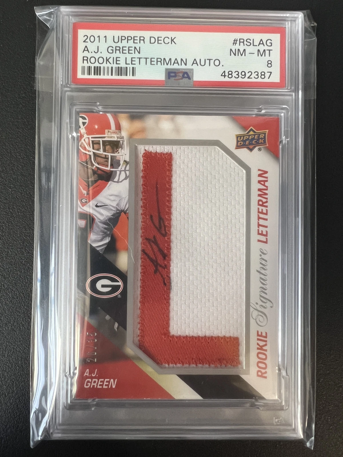 AJ Green Upper Deck Rookie Letterman Autograph #RSLAG Base