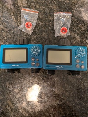 Tiffcofio Dual Zone Water Sprinkler Hose Timer Model MH-WM1006 Lot of 2 (1...