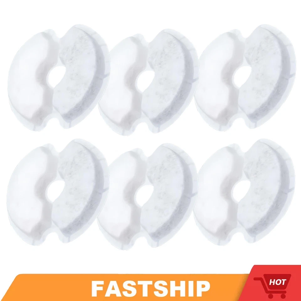 6-18 Stück Haustier Katze Hund Wasserbrunnen Ersatzfilter Aktivkohlefilter