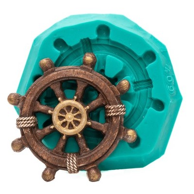 Captain's Ship Wheel Silicone Mold Food Safe Fondant Craft Resin Clay PMC (409)