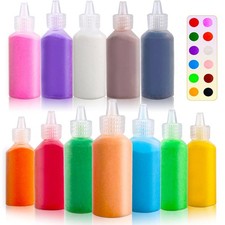 12 Pcs Art Sand,Colored Sand Kit,DIY Arts Crafts Sand for Kids,Fine Sand fo...