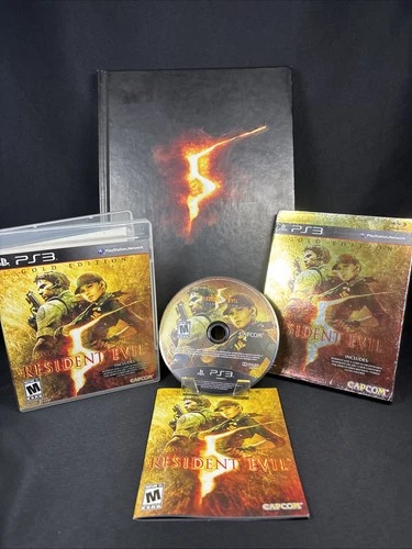 Resident Evil 5 Gold Edition With Hardcover Collectors Guide Book PlayStation 3