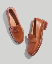 New Madewell The Corinne Lugsole Loafer for Women Brown Size 6.5
