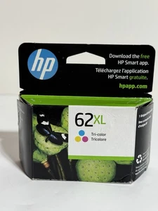 Genuine HP 62XL Tri Color Ink Cartridge - New Sealed - April /2026