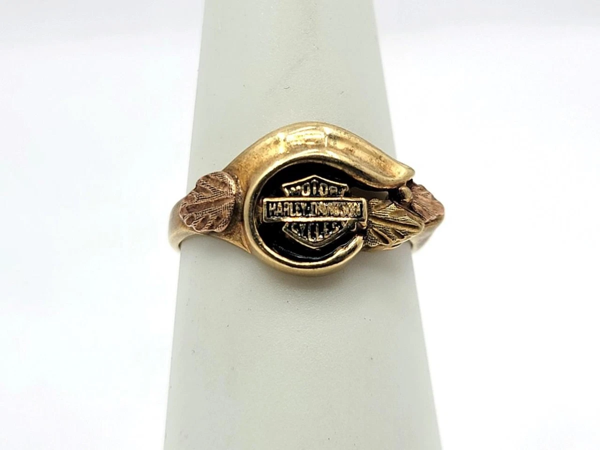 Harley-Davidson Rings without Stone Yellow Gold Fine Rings for