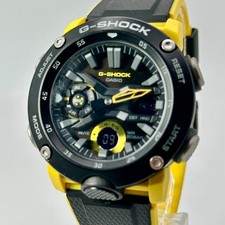 Exc 5 G-SHOCK GA-2000-1A9JF Carbon Fiber Watch Black Fast Shipping