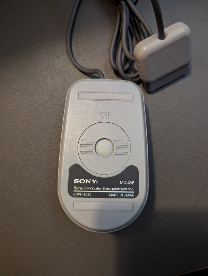 Sony PS1 PlayStation Mouse & Mouse Pad Set w/Box Tested Japan JP - Image 3 of 4