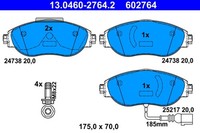 Bremsbelagsatz Scheibenbremse ATE 13.0460-2764.2 FüR VW Seat Passat CC Sharan B7
