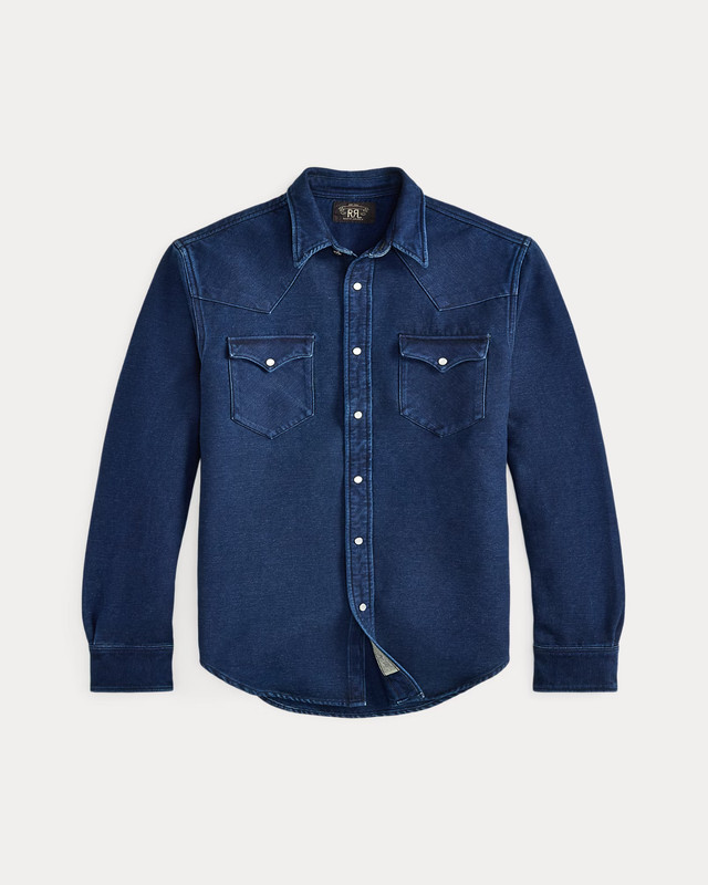 RRL Ralph Lauren Double RL Heavy Chamois Twill Western Shirt Mens XXL, NWT $295