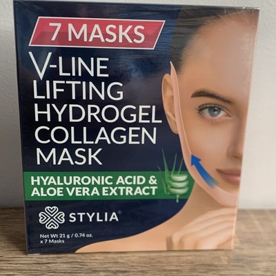 STYLIA V-Line Hydrogel Collagen Mask 7 Pack Lifting Firming Hyaluronic Aloe