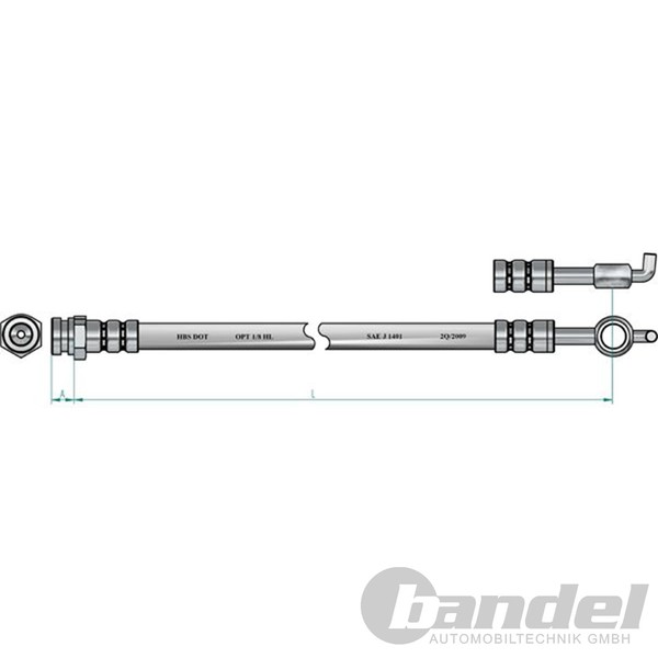 2X NK BremsschlÄUche Hinten Passend FÜR Mazda 6 Links+Rechts-image
