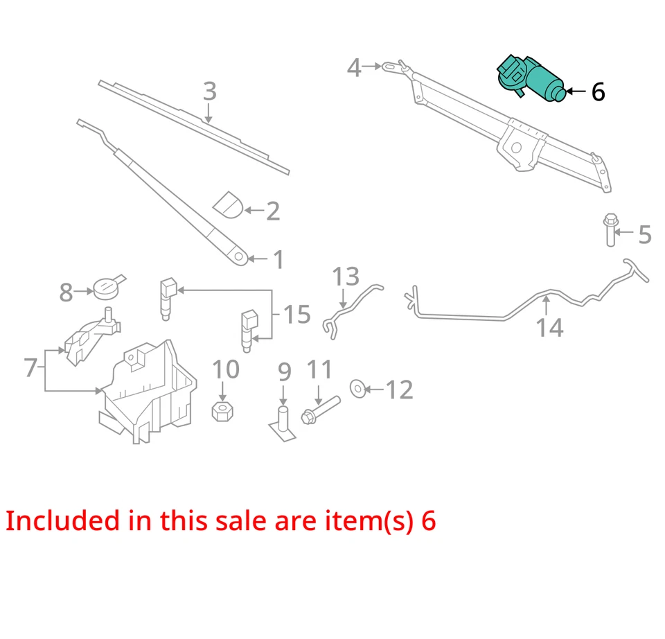 2017 Ford Expedition Front Windshield Wiper Motor OEM 111K Miles - LKQ397833006 - Image 4 of 4
