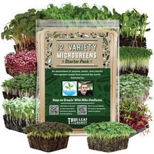 12 Variety Pack Microgreens Seeds Kit - Broccoli Seed for Sprouting Plus Purp...