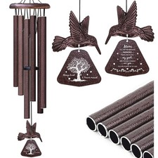 Memorial Gifts for Loss of Mom Hummingbird Wind Chimes for Outside 32", Sympa...