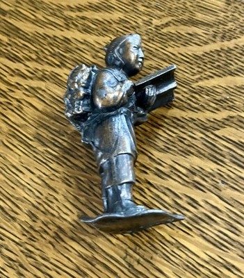 Japanese Bronze Ninomiya Sontoku Aka Ninomiya Kinjiro Miniature 3.75  Statue