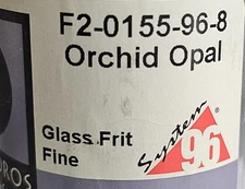 UROBOROS GLASS F2-0155-96-8 Glass Frit Fine Rare Orchid Opal System 96 