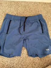 Rvca Yogger Shorts 7  Blue Men  s Small