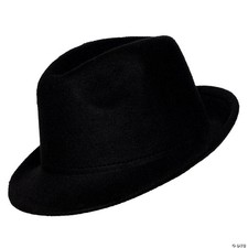 UNDERWRAPS Vintage Black Fedora Hat - 1920s Accessories for Mens Fashion, Felt