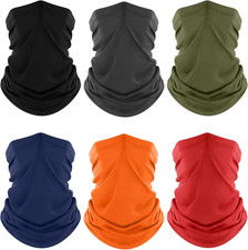 Neck Gaiter, 6 Pack Cooling UV Protection Bandana Face Mask Gator Scarf for Men